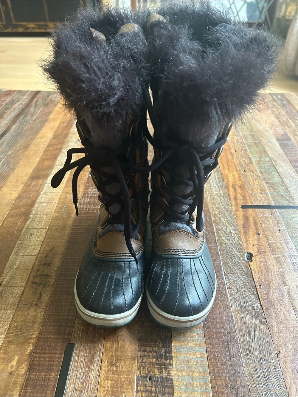 SOREL Torfino Felt Quilted Boots.  “Grizzly Bear/Siberia”.
